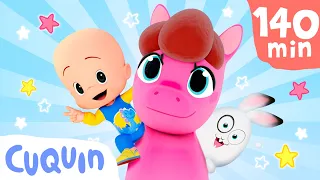 Play dough animals! Learn the colours with Cuquin's surprise eggs | Educational videos for kids