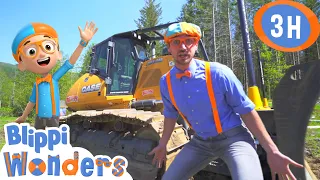 Blippi's BULLDOZER! | 3 HOURS of Blippi | Educational Videos for Kids