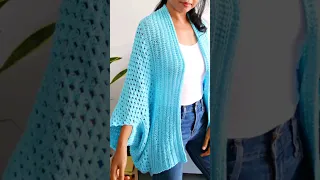 Easy crochet cardigan #crochet #easycrochet #knit #yarn