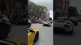 Normal Miami traffic with a Murciélago SV, Countach and F40 🔥 #lamborghini #ferrari #f40 #miami