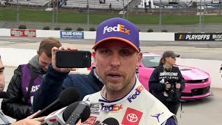 Denny Hamlin Reacts to Ross Chastain Move That Ended Championship Hopes