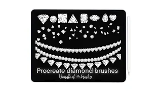 Procreate Diamond brushes demo