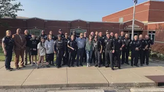 LMPD greets fallen officer's son on first day of kindergarten