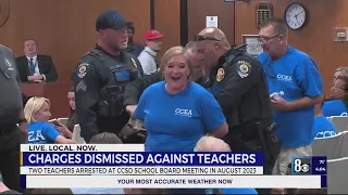Judge dismisses charge for CCSD teacher arrested at school board meeting
