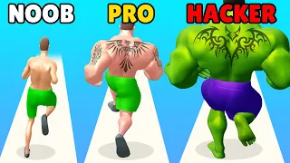 NOOB vs PRO vs HACKER in Muscle Rush