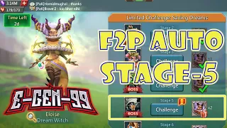 limited challenge dream witch stage 5 full auto saving dreams stage 5