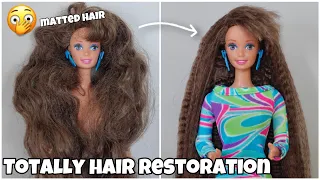 restoring a 1992 totally hair barbie