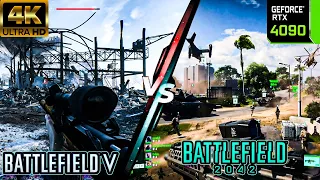 Battlefield 5 vs Battlefield 2042 - Attention to Detail Comparison | RTX 4090 - RTX ON (4K)