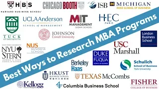 Best Ways to Research Business Schools