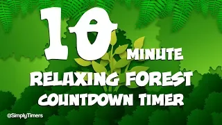 10 min relaxing forest countdown timer with background forest sounds for study, classroom, fitness