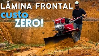 Fabriquei uma lâmina frontal pra empurrar terra com o Tratorito Branco BTTG 7.5-800