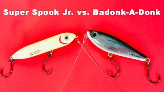 Super Spook Jr. vs. Badonk-A-Donk (Topwater Lure Contest Round 1)