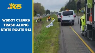 WSDOT cleans up trash along SR 512 after complaints