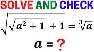 Olympiad Question | Solve the Radical Equation with Cube and Square Roots | Math Olympiad Training