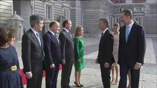 Ceremonia de Recepción Oficial al Presidente de Argentina, Mauricio Macri, en el Palacio Real