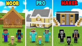 MINECRAFT - DOM RODZINNY CHALLENGE | NOOB vs PRO vs HAKER | Vito i Bella