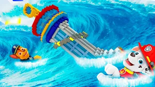 LA CASA DE PAW PATROL APARECE EN UN TSUNAMI EN MINECRAFT 🌊