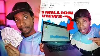 How Much Money YouTube PAID Me for a 1,000,000 View Video // How Much Money YouTubers Make