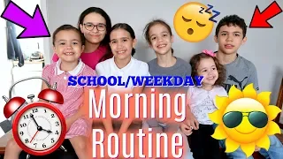 WEEKDAY MORNING ROUTINE 6 KIDS!!👫👫👭