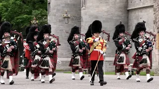 1st Battalion Scots Guards Pipes and Drums and 5 SCOTS Mounting The Guard at Holyrood Palace