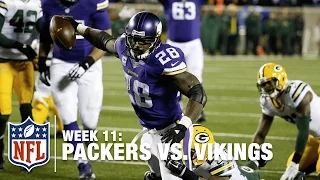 Adrian Peterson's 92nd Rushing TD Makes Him 10th on the All-Time List | Packers vs. Vikings | NFL