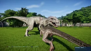 Jurassic World Evolution: (Modified) Baryonyx vs Indominus rex