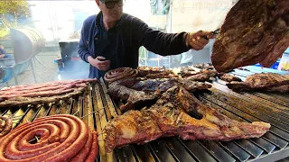 Italy Street Food. Angus, Asado, Beef Steaks, Burgers, Sausages, Picanha, Ribs, Octopus