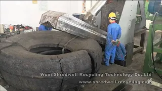 Big Tyre Cutting Equipment Machine and Car Shredder. Heavy Duty Equipments In Vihicle Industry