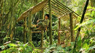 FULL VIDEO; survival alone, survival instincts, skills, bamboo rat traps, building shelters