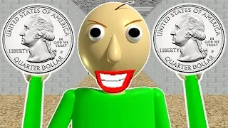 BALDI REPLACED EVERY ITEM WITH SHINY QUARTERS! | New Baldis Basics Mod