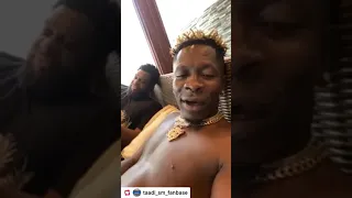 Shatta Wale And Bull Dog Enjoying @Shatta wale 2nd  Mansion