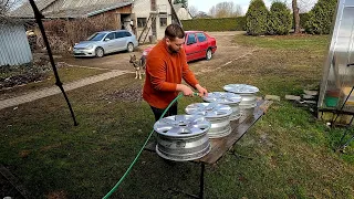 #117 Tvarkomės garažą ir remontuojame naujus ratus transporteriui