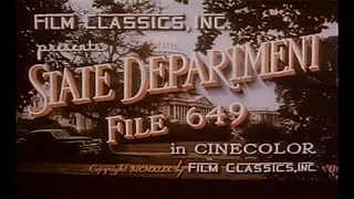 State Department File 649 (1949) Spy Thriller