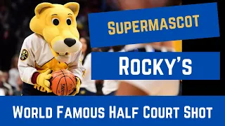 Supermascot Rocky's Half Court Shot at Denver Nuggets Game During 2019-2020 NBA Season