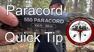 Survival Tip - How to keep your paracord from getting tangled