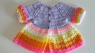 Crochet #34 How to crochet the "Cluster" spring/summer girls cardigan / Part 1