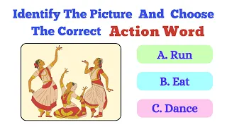 Quiz Time Action Words Quiz English Quiz Picture Trivia Identify the Image GK Questions for Kids