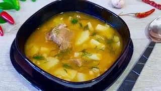 Наваристый РАССОЛЬНИК ЛЕНИНГРАДСКИЙ с перловкой, солеными огурцами и мясом!...