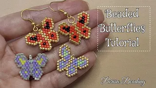 DIY Beaded Butterfly/ Brick stitch tutorial