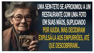 Uma sem-teto se aproximou a um restaurante com uma foto em suas mãos, suplicando por ajuda, mas