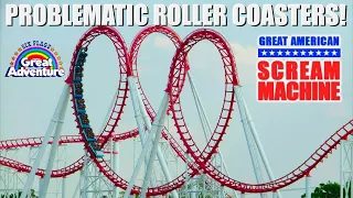 Problematic Roller Coasters - Great American Scream Machine - A Headbanging Mess