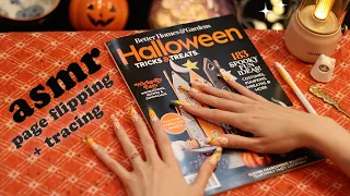 ASMR Halloween Magazine Flip Through 🎃 (whispering + paper sounds)