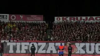 ALBANIA vs SERBIA - The names of the players chanted by the public.