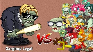 Gargimp Legal VS All Gargantuars & All Zombies - PvZ 2 Gameplay