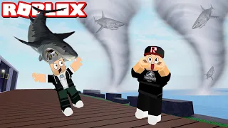 Kafamı Yedi!! Köpek Balığı Hortumu Geliyor Kaç - Panda ile Roblox Tornado Alley Ultimate