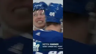 500th Career Point For Mitch Marner Assisted By Auston Matthews