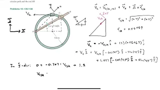 Relative-Motion Analysis Using Rotating Axes Example Problem