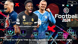 NOVO! EFOOTBALL PES PPSSPP 2024 LITE 100% ATUALIZADO, BRASILEIRÃO EUROPEU,NOVAS TRANSFERÊNCIAS✅