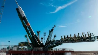 На космодроме Байконур состоялся вывоз ракеты-носителя с ТПК «Союз МС-04» на стартовый комплекс