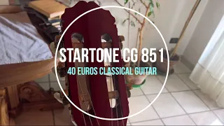 Startone  CG-851 classical guitar + T-Bone SC-400 : sound test with cheaper musical equipment (TEST)